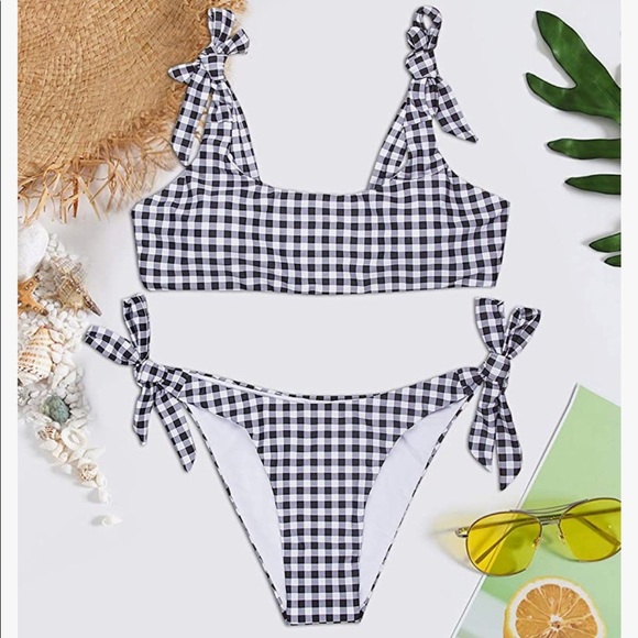Amazon Gingham Bikini, Medium NWT - Picture 3 of 5